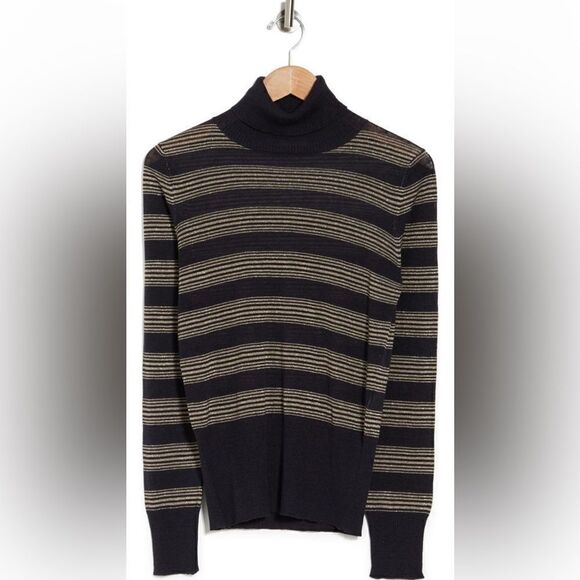 Brunello Cucinelli turtleneck long sleeve striped pullover size M, NWT - Picture 3 of 8